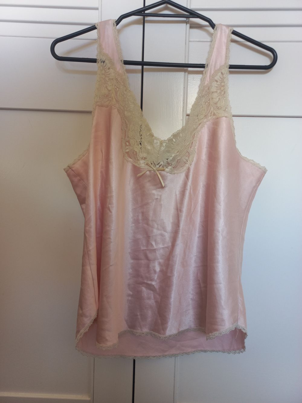 Diamond Cut Pink Satin Camisole