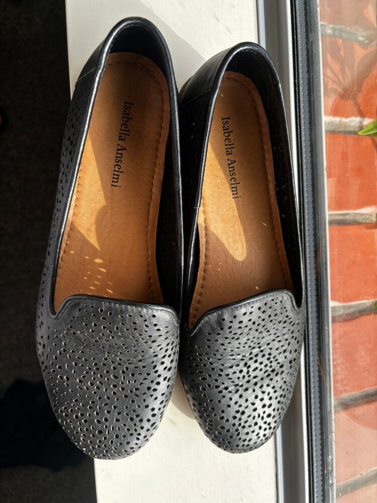 Isabella Anselmi Black Leather Loafers