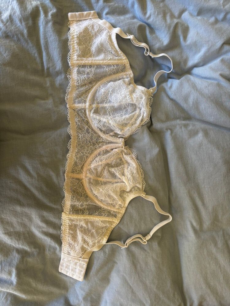 white Lace Longline Bra