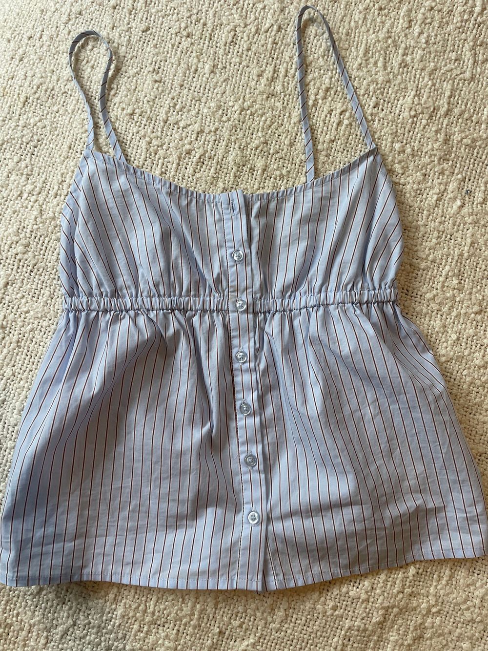 Glassons Stripey Blue and Brown Tank Top