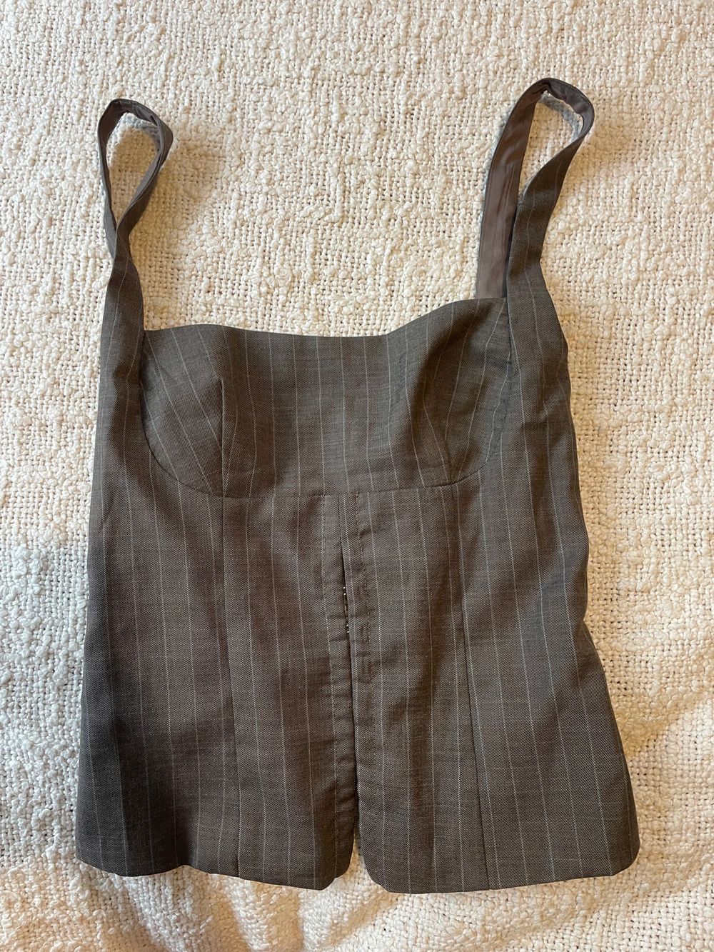 Princess Polly Pinstripe Brown Top