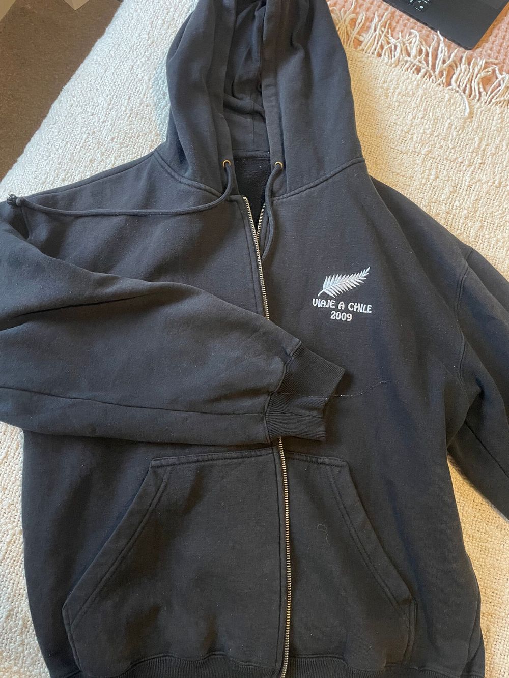 Black zip up hoodie