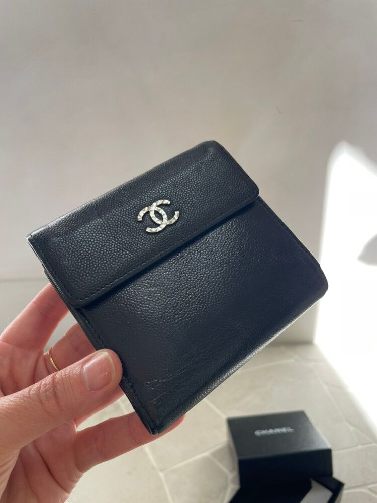 Chanel Black Wallet with authenticity card +packaging