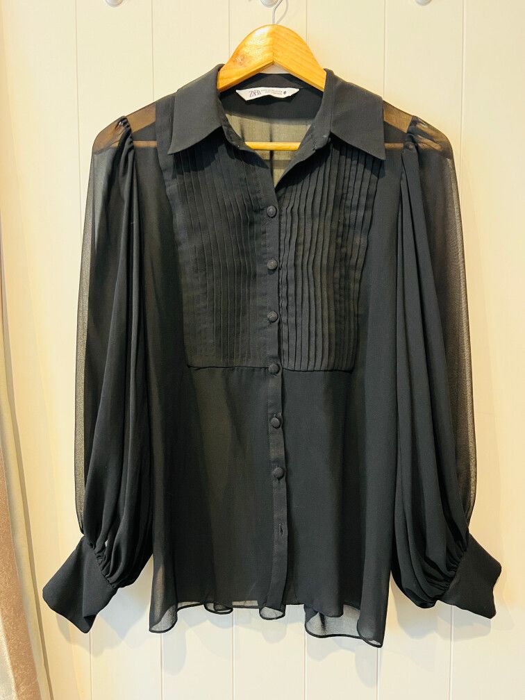 chiffon blouse zara