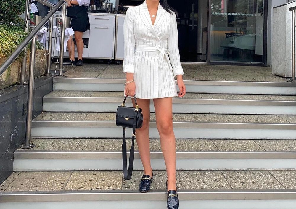 Striped Kookai Blazer Playsuit
