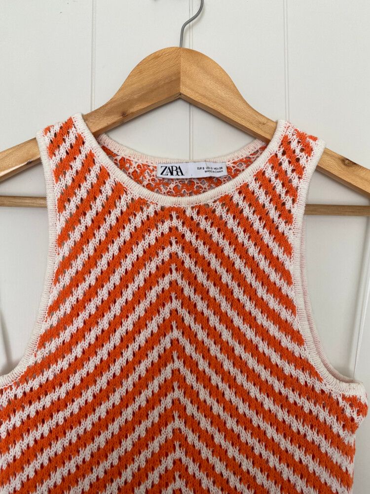 Zara Knit Herringbone Maxi Dress
