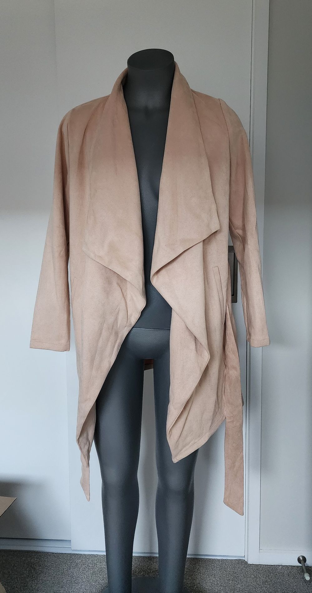 Faux Suede Wrap Jacket