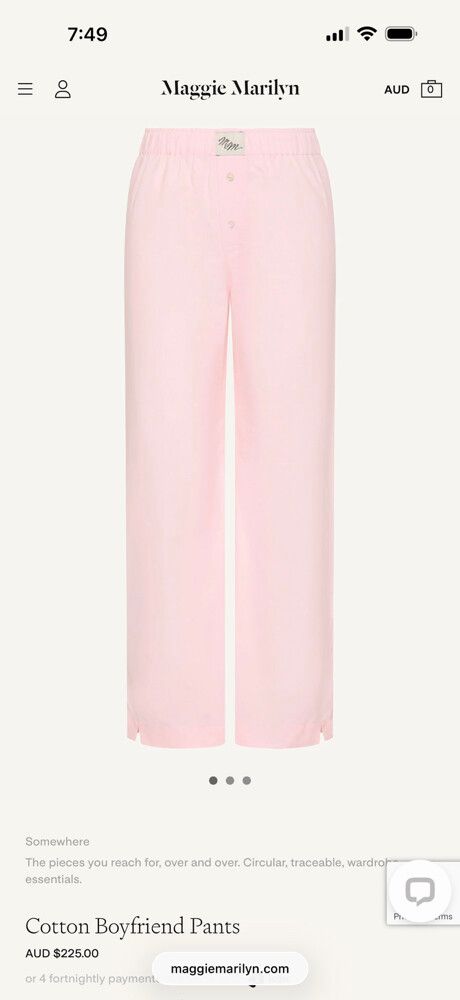 Maggie Marilyn Pink Cotton Pants