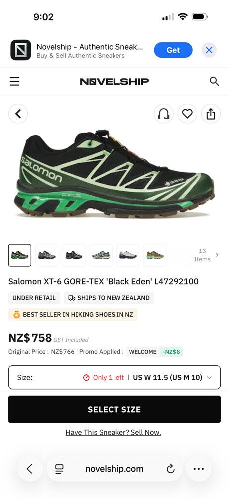 Green Salomon XT-6