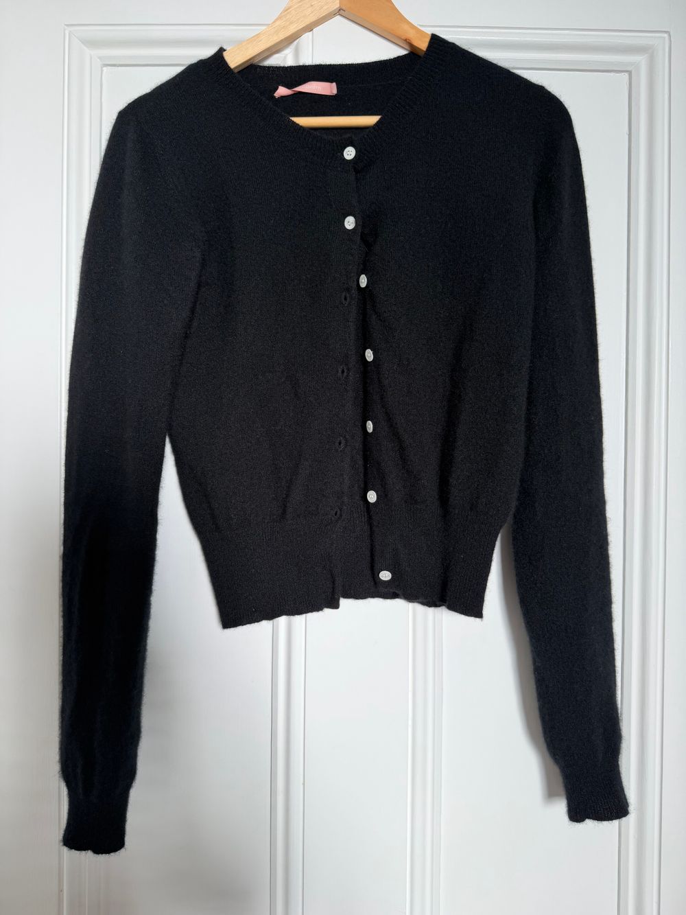 Maggie Marilyn Black Merino Wool Cardigan