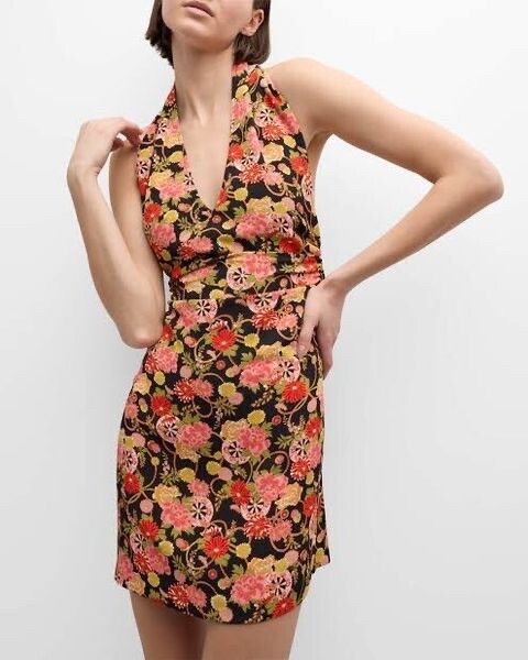 Wynn Hamlyn Mia Mini Dress Pink Flowers