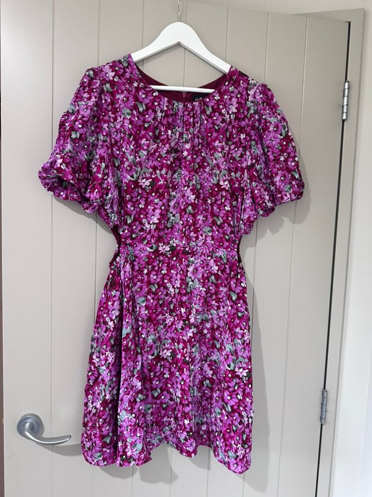 dotti pink floral dress Dotti Dress Womens Small Pink Sleeveless Floral Summer Spring 5240