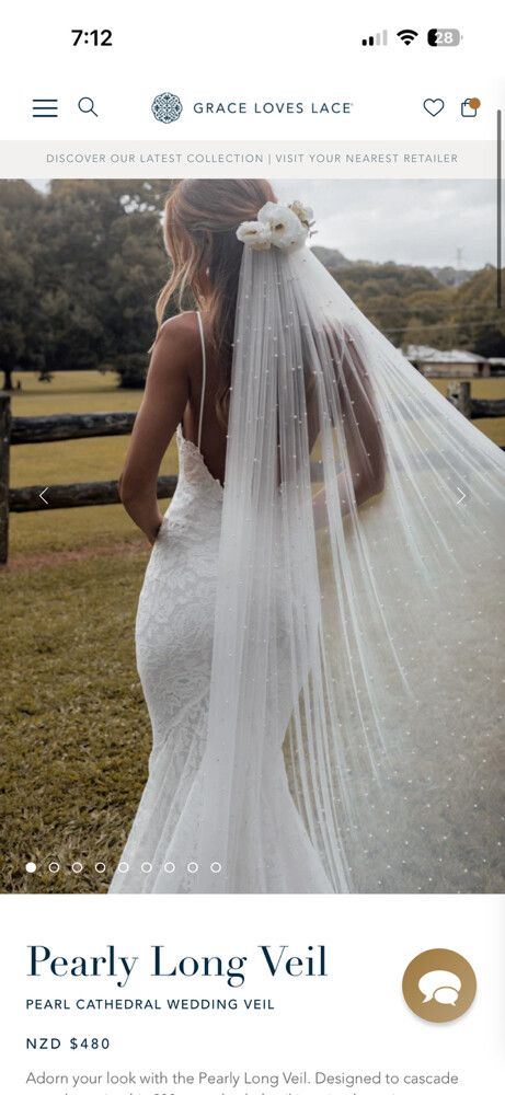 Grace Loves Lace pearled veil.