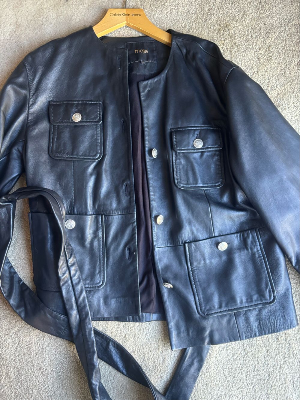 Maje Black Leather Jacket