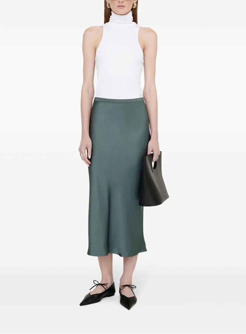 Barr Silk-Satin Skirt