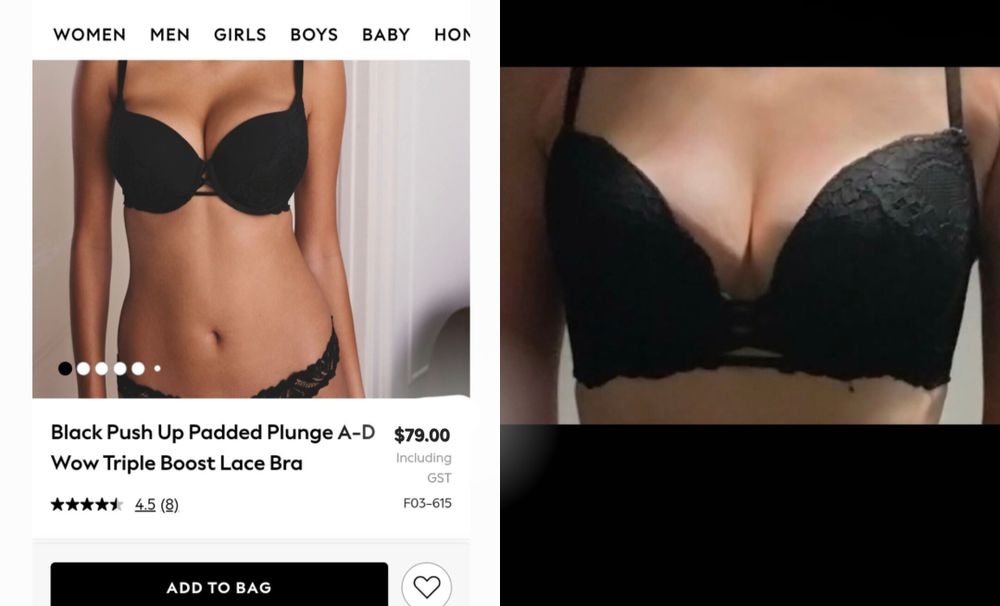 Triple Boost Black Lace Push Up Bra