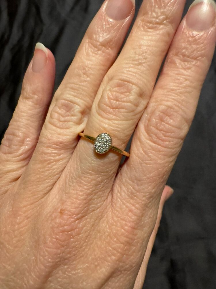 10k rose gold and diamond ring