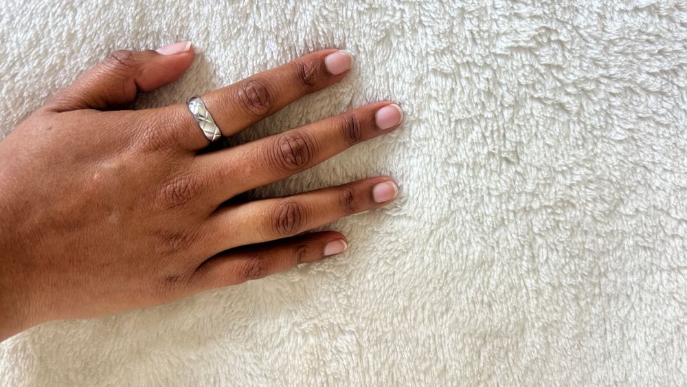 Silver Textured Band Ring