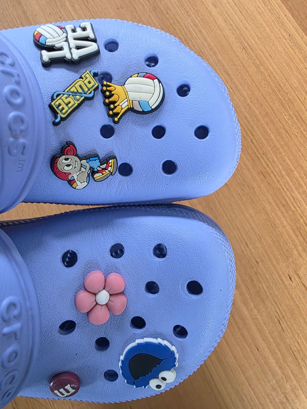 Crocs Purple with Jibbets