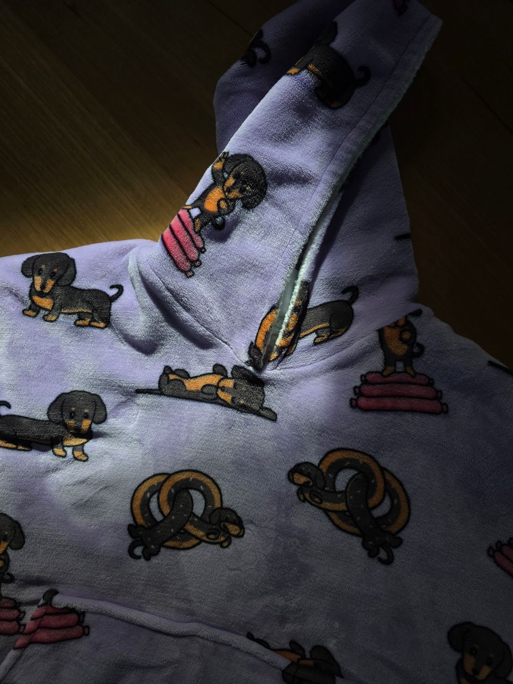 Purple Dachshund Print Oodie