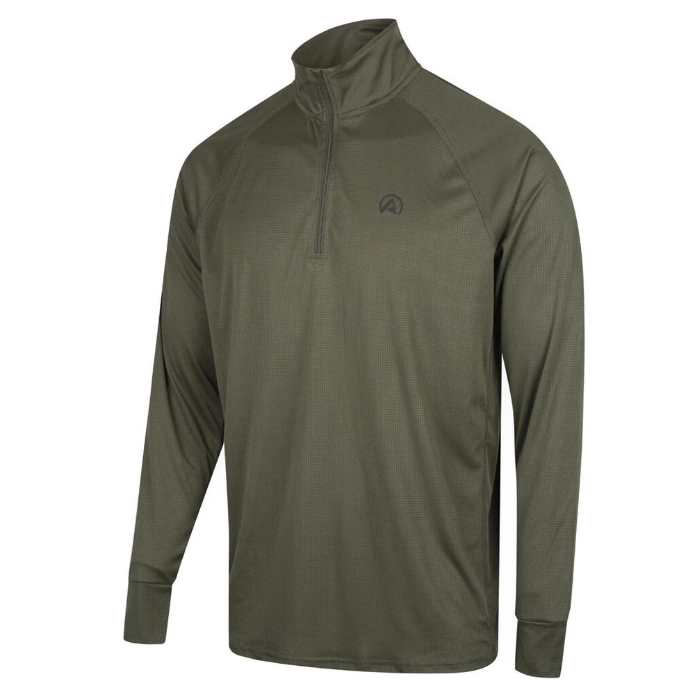 Ridgeline Mens Micro Lite Zip Top Forest
