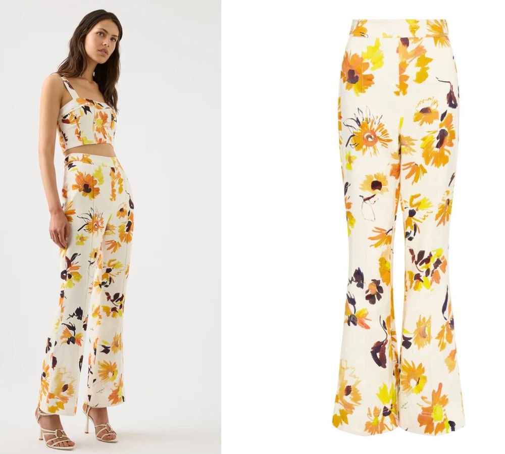 Floral Flared Pants