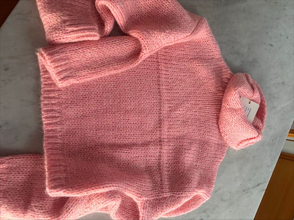 cropped polo pink jumper