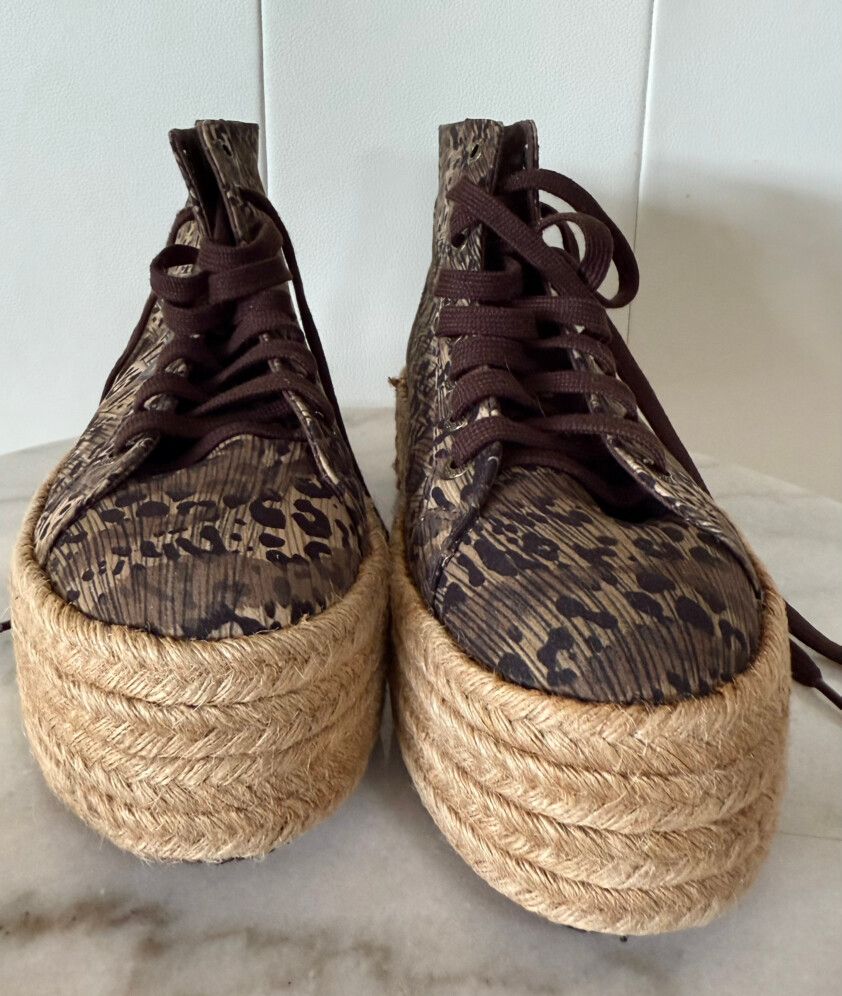 Superga Brown Leopard Print Sneakers
