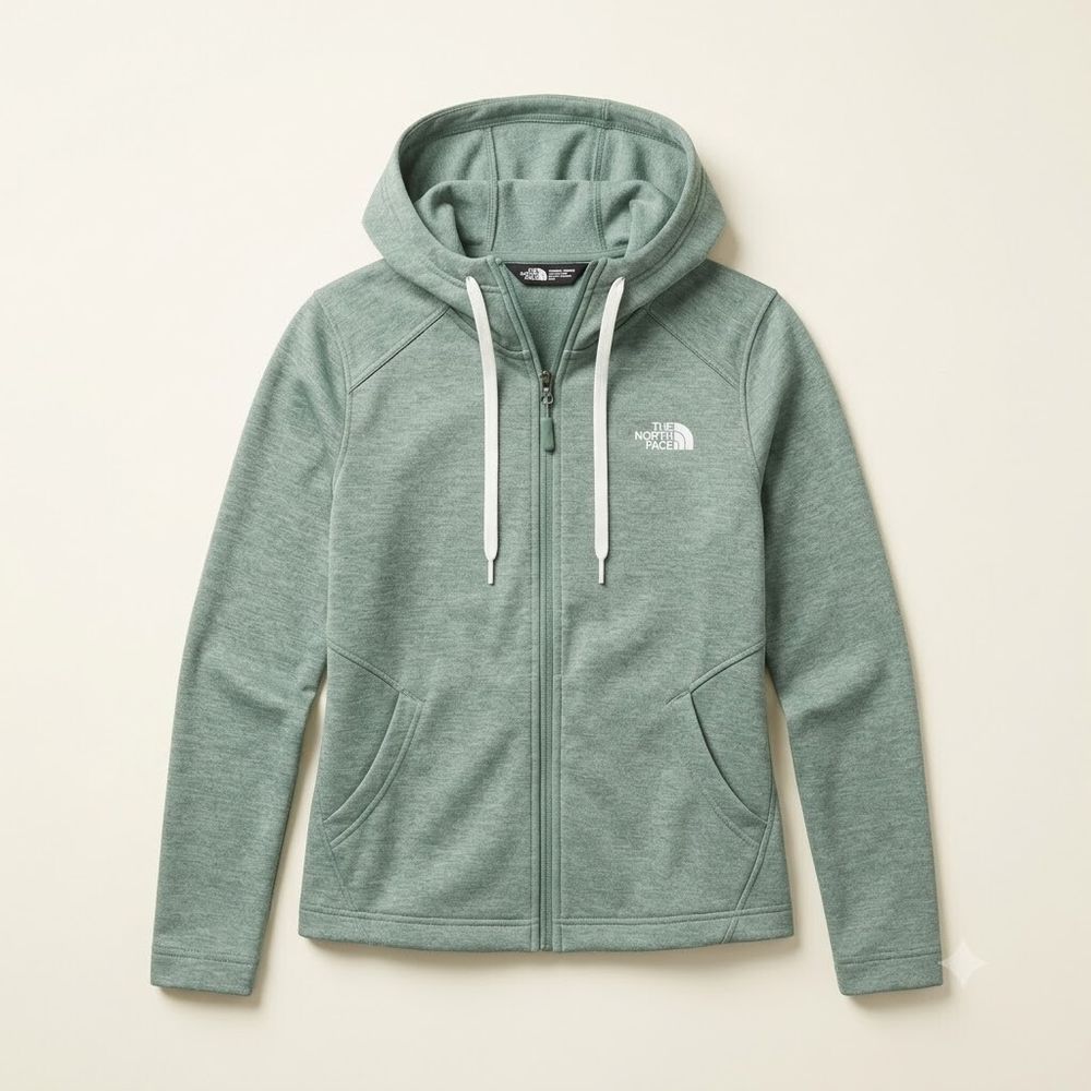 BNWOT The North Face Full Zip Hoodie | Sage Green | Women's S