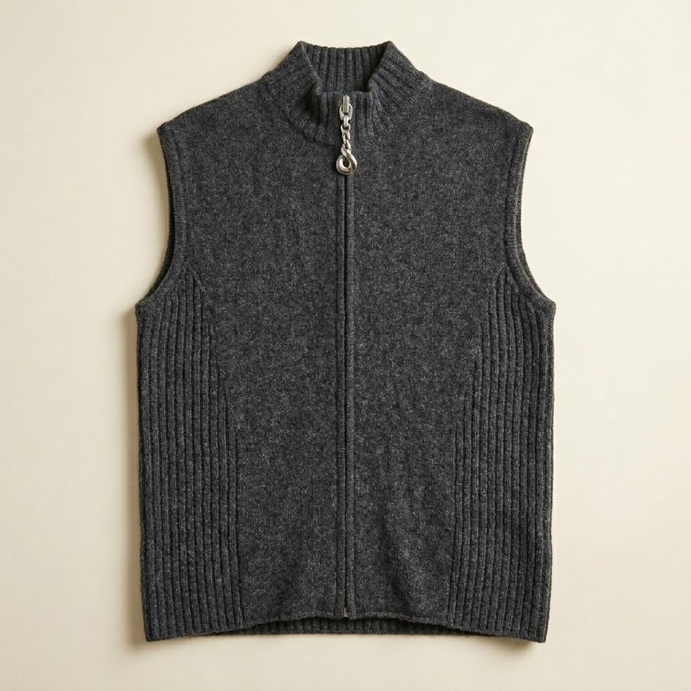 Lothlorian Possum Merino Zip Vest | NZ Made | Charcoal | XXL