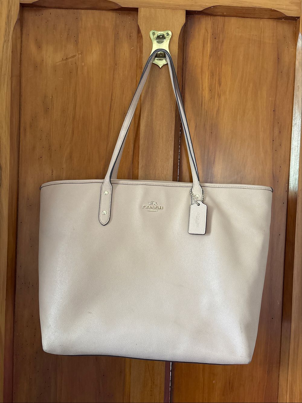Coach Pink Beige Large Tote Bag