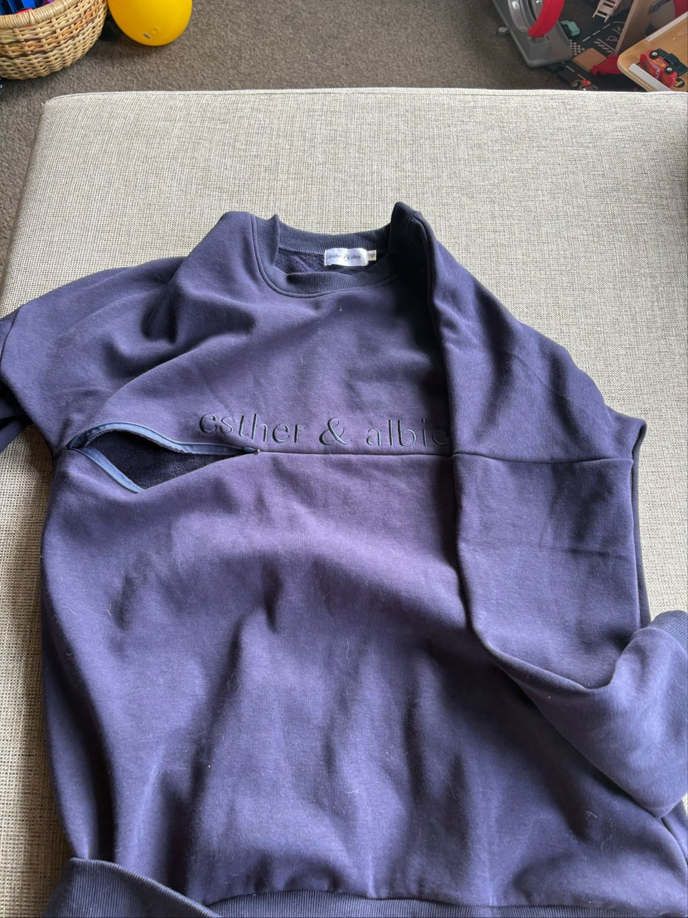 Esther & Albie Navy Fleece Sweatshirt