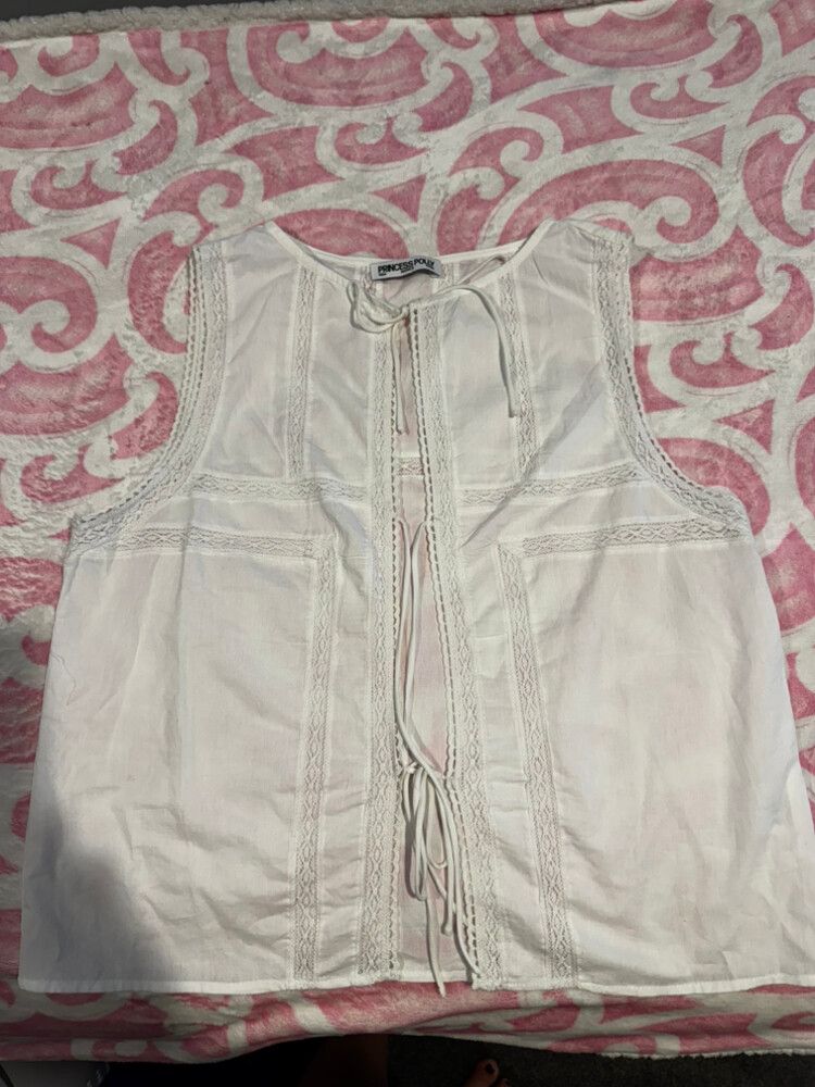Princess Polly White Angourie Blouse Top