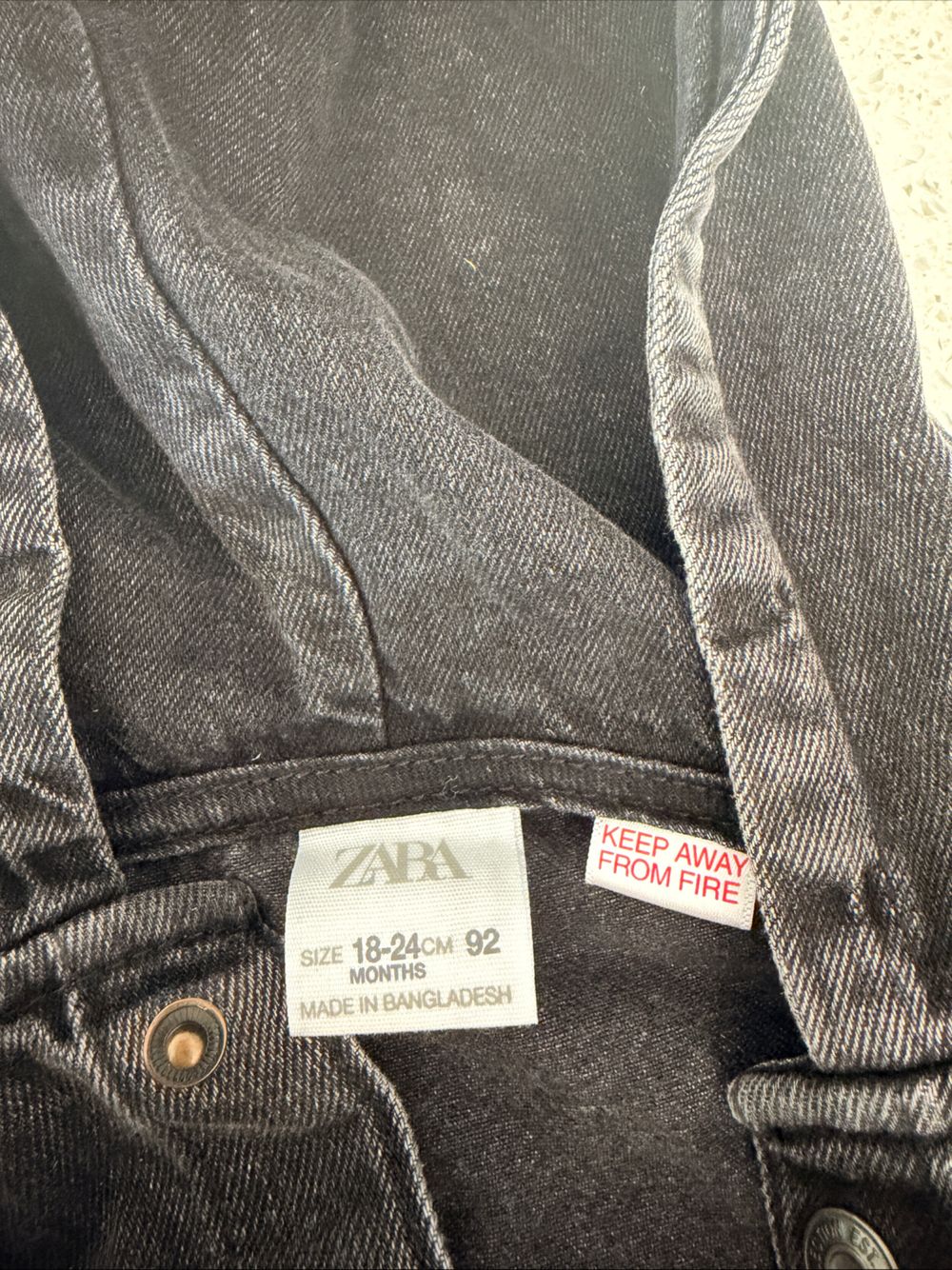 ZARA Black Denim Hooded Jacket