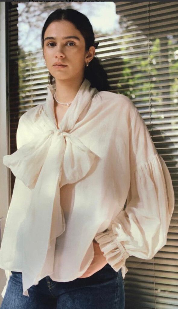 Mahsa Beige Blouse Size S