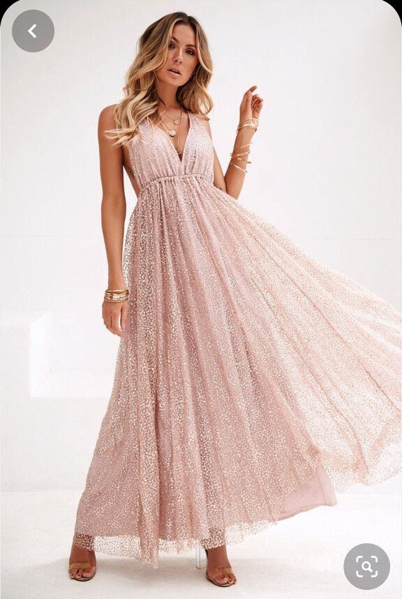 Xenia Boutique - PINK GLITTER FORMAL DRESS on Designer Wardrobe