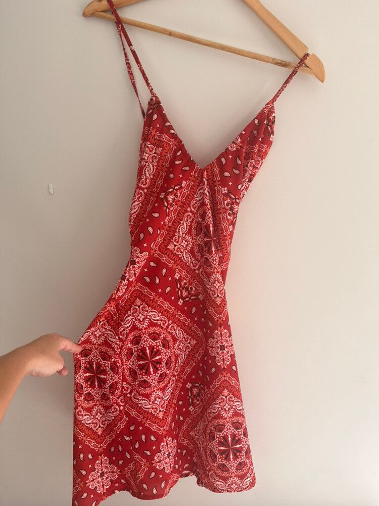 Jagger and Stone - Jgr & Stn Red Print Dress on Designer Wardrobe