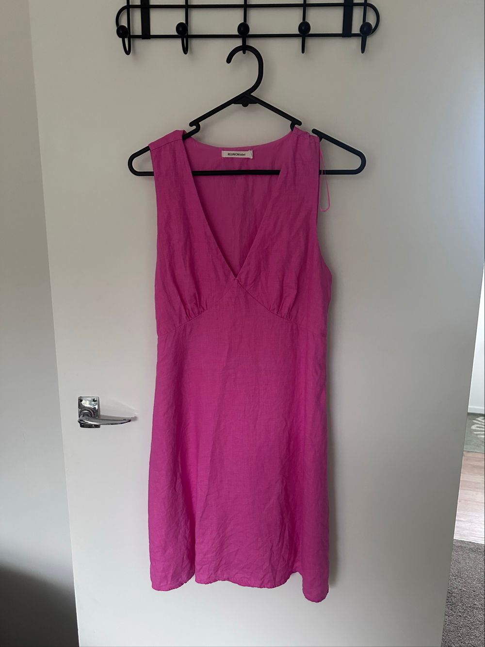 Pink Linen Mini Dress