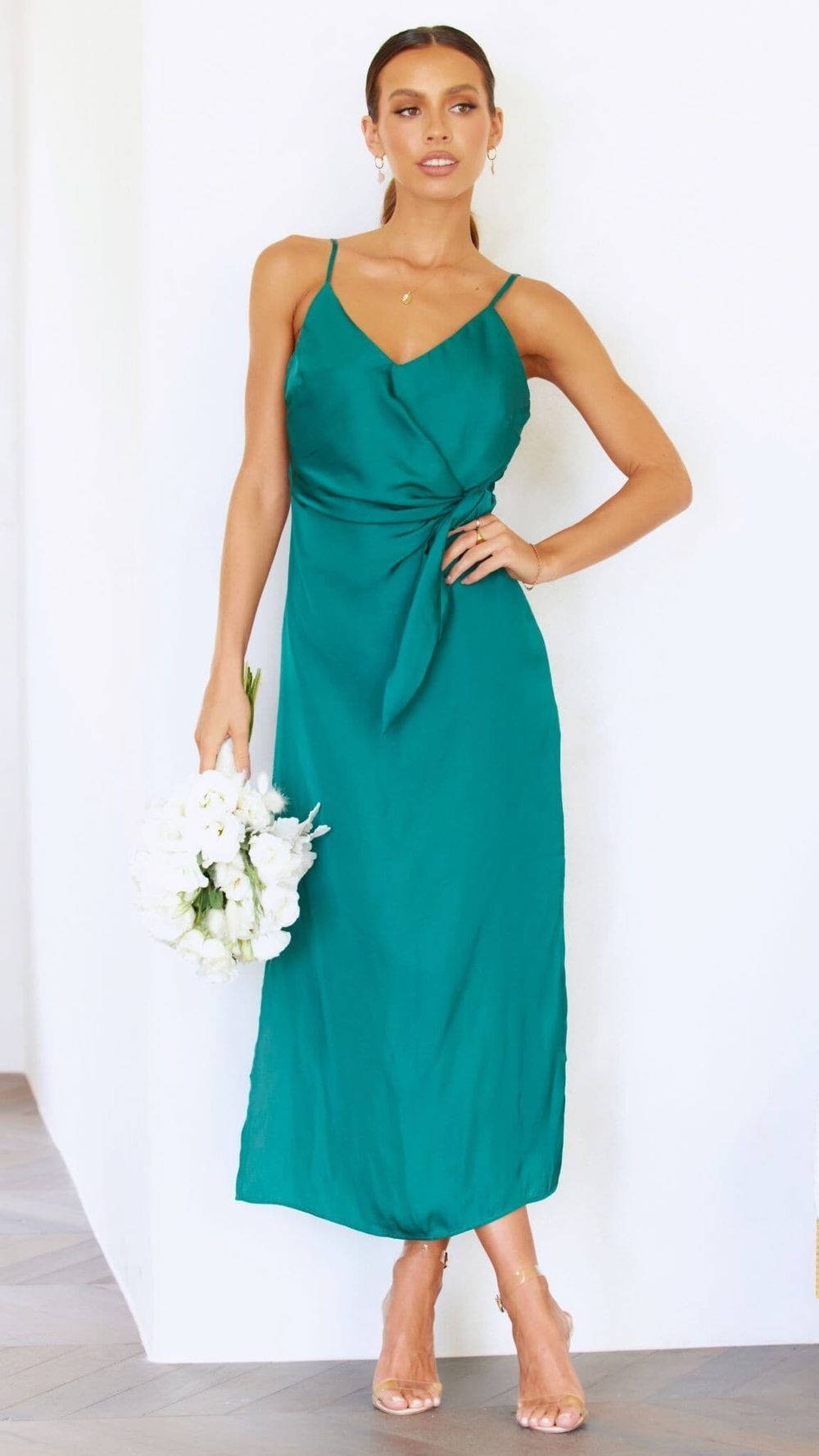 sachin and babi light blue dress Best Jewelry for an Emerald Green Dress