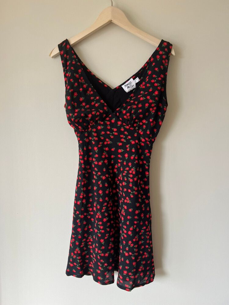 Black Floral Mini Dress