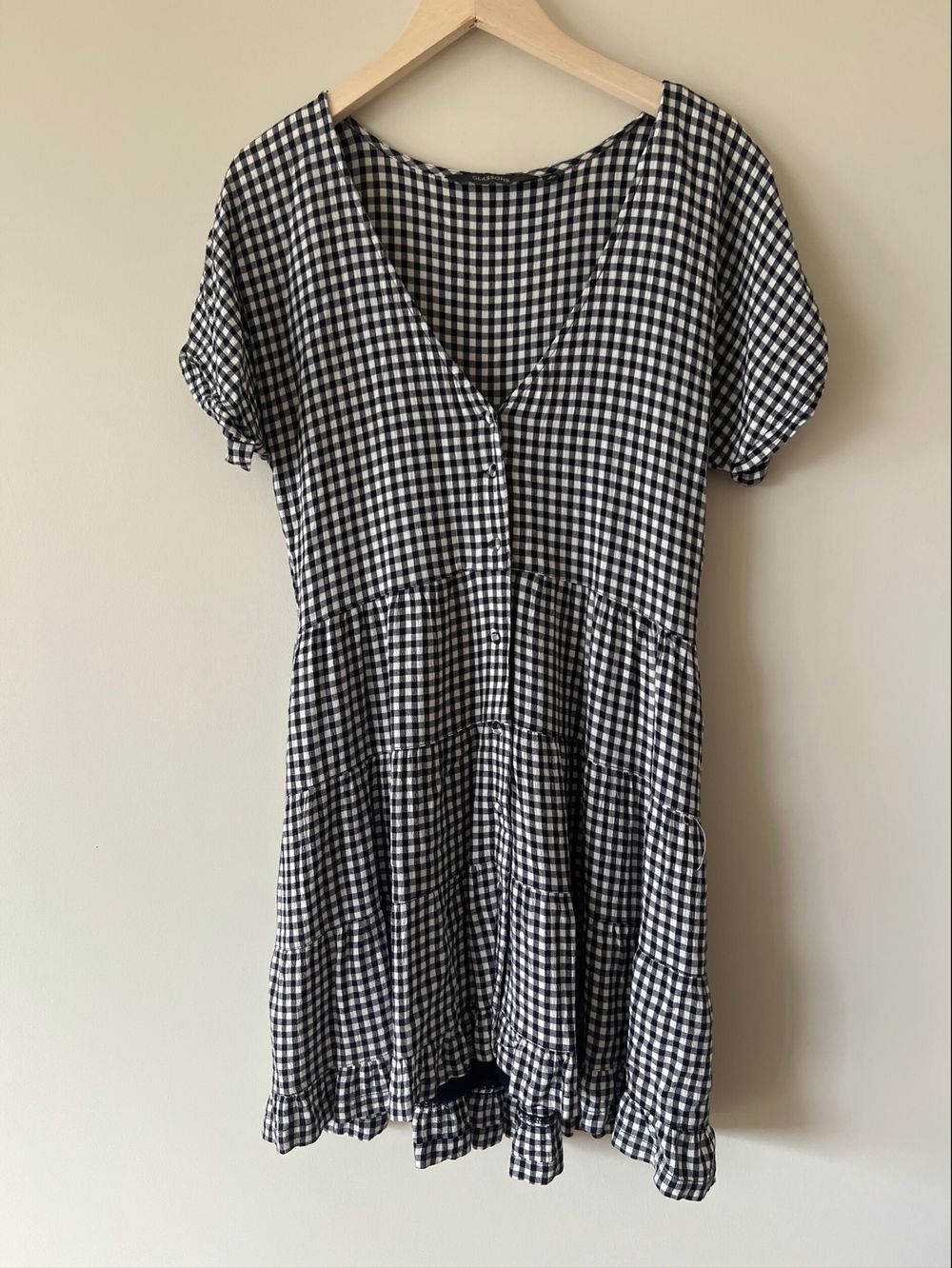 Black and White Checkered Mini Dress