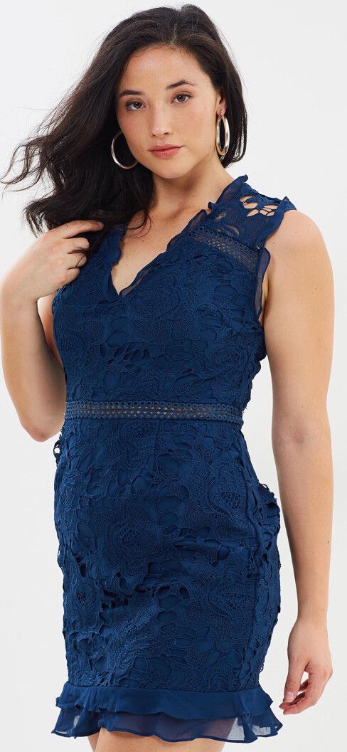 Cooper St - Cooper St Lustrous Lace V-Neck Dress size 14 BNWT Navy on Designer Wardrobe Cooper St - Cooper St Lustrous Lace V-Neck Dress size 14 BNWT Navy on Designer Wardrobe