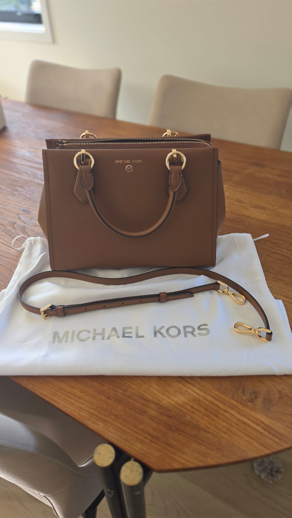 Michael Kors Marilyn medium Brown Leather Handbag