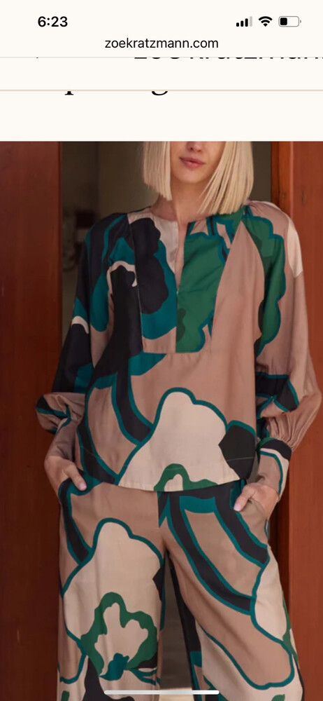 Signal Top In Botanical Print