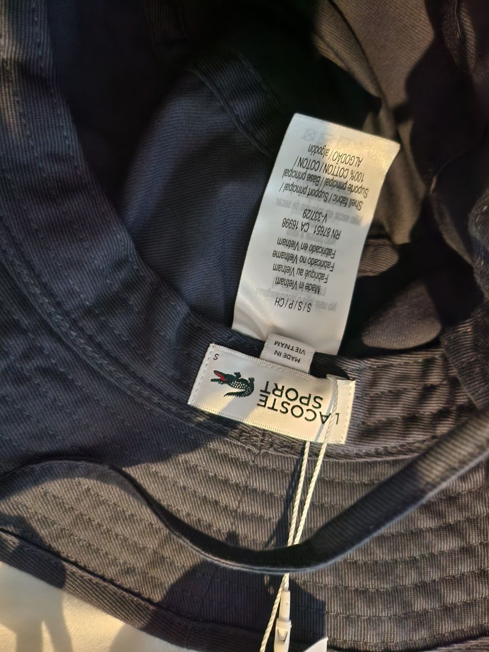 Lacoste Navy Miami Open Bucket Hat Size S