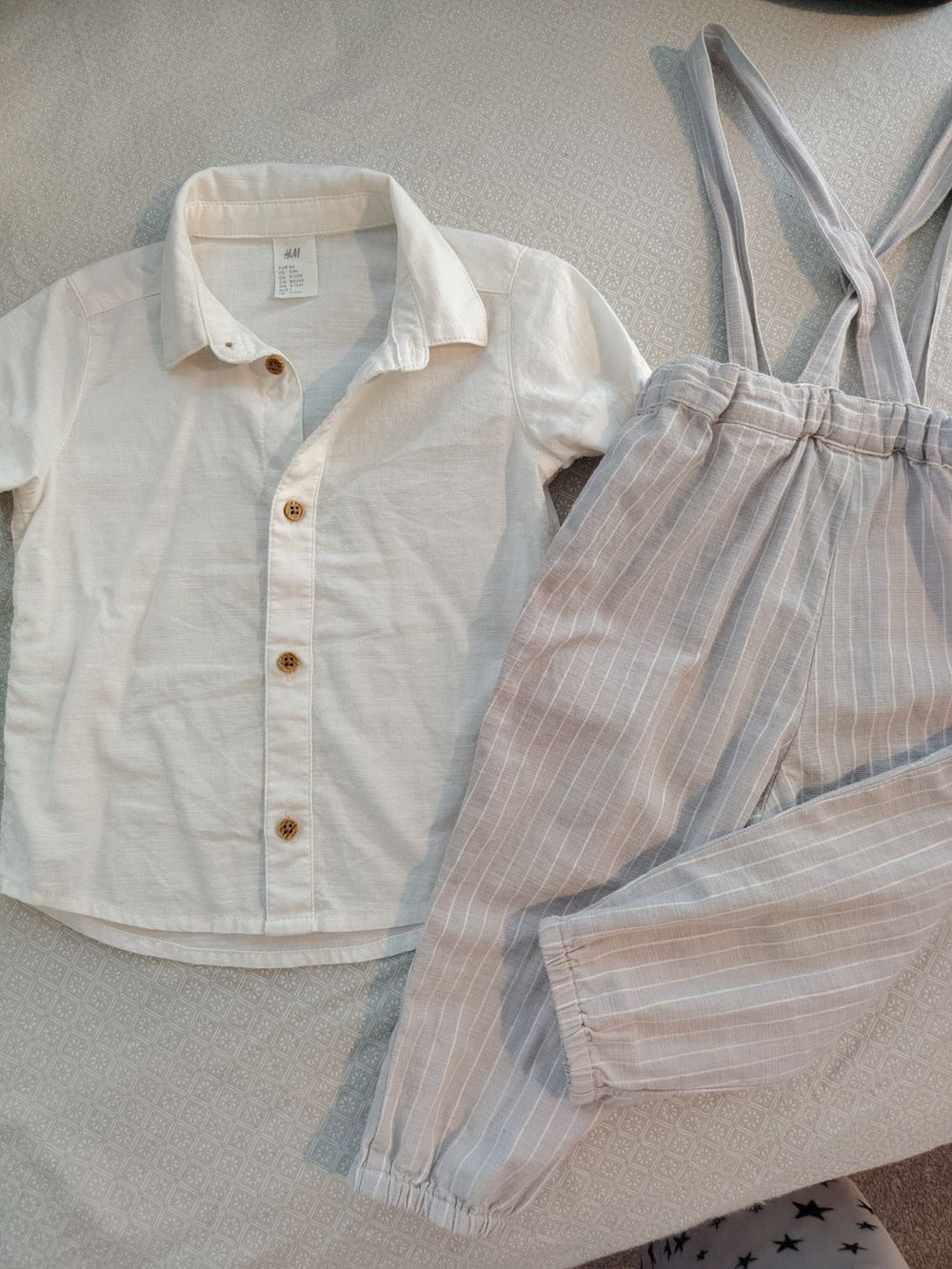 H&M White Short Sleeve Shirt