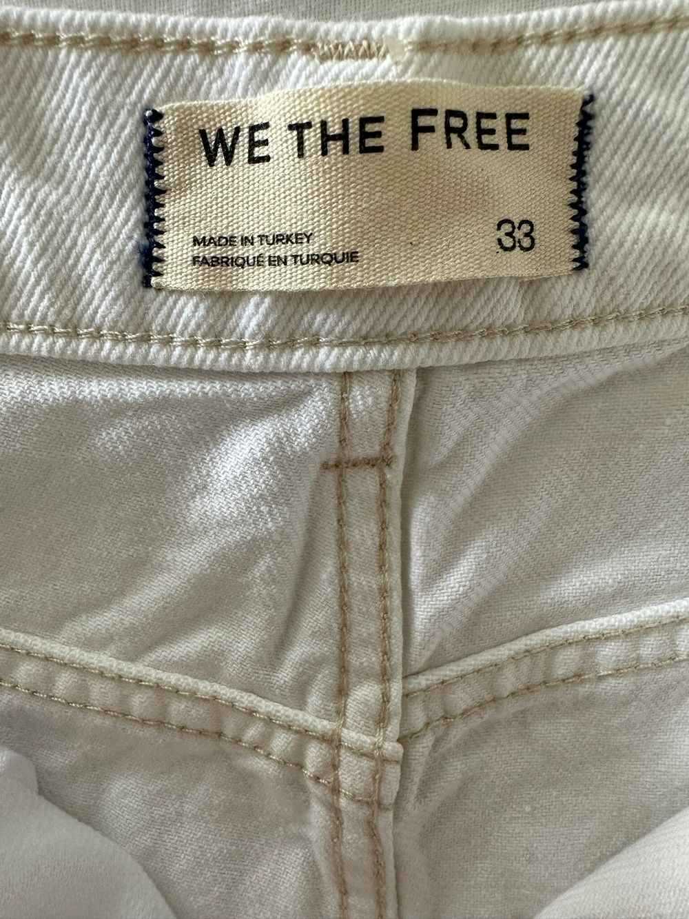 We The Free White Denim Jean Shorts