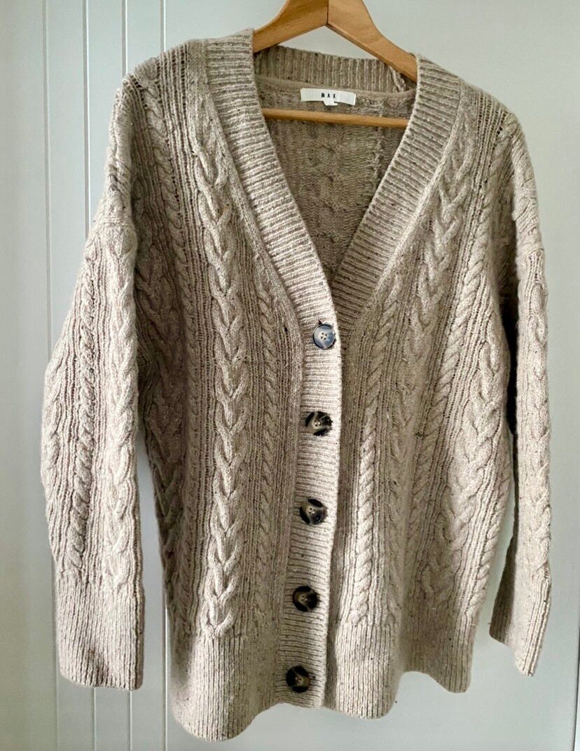 MAX wool Boyfriend  cardigan