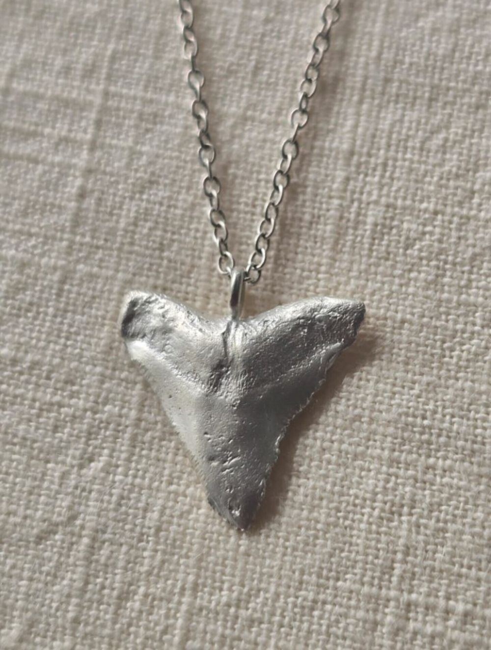 Silver shark tooth