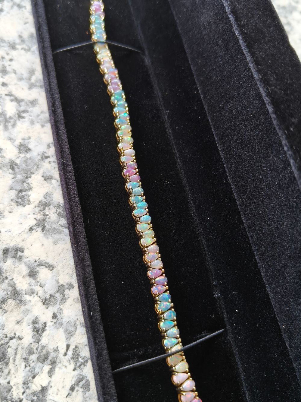 Gold vermeil opal bracelet